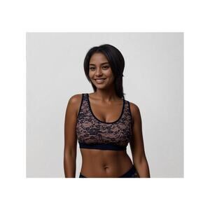 ASOS Lined Bra/ Camisole Black Lace, Size 12- NWOT